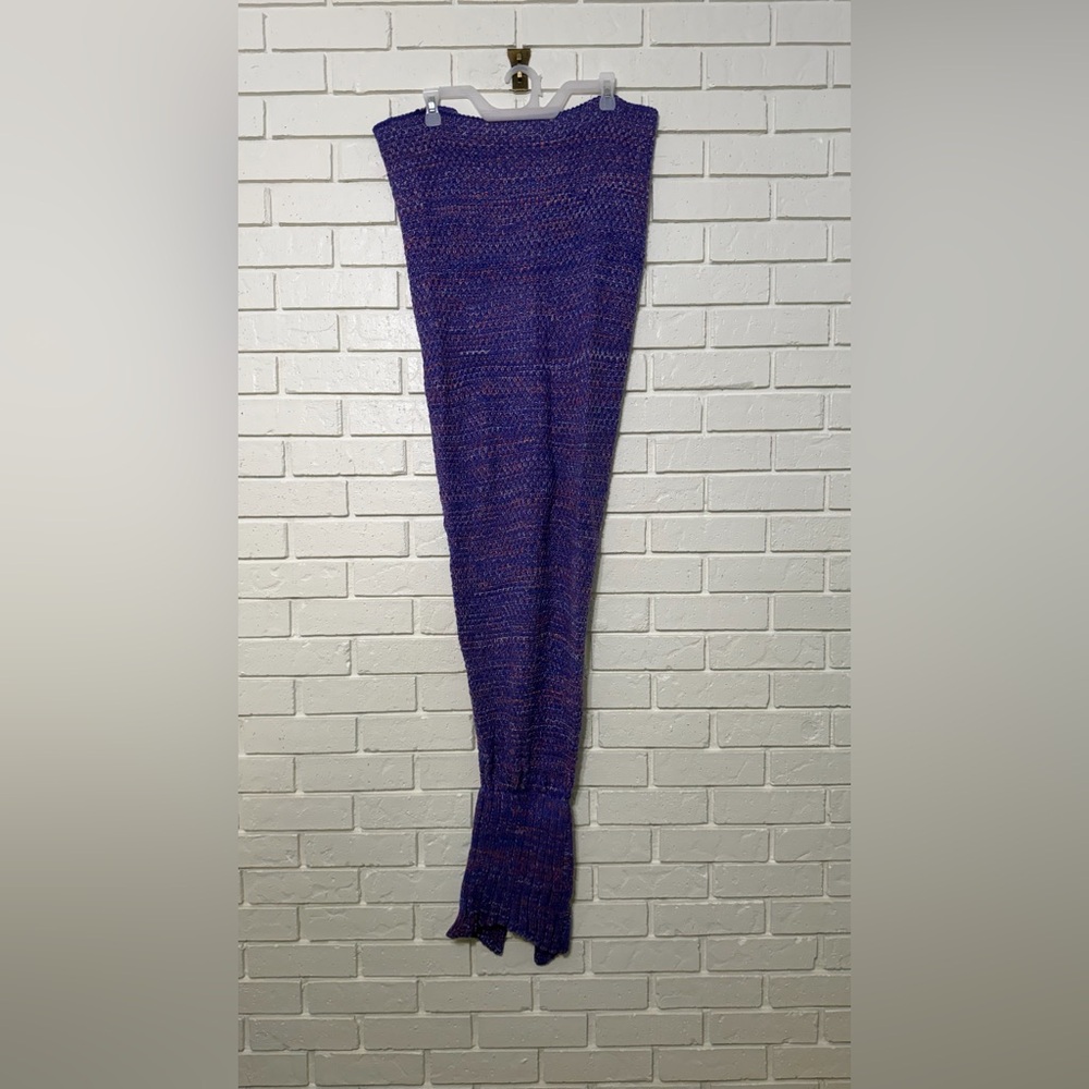 Mermaid Tail Knit Blanket | Cozy Throw | Purple | New With Tags